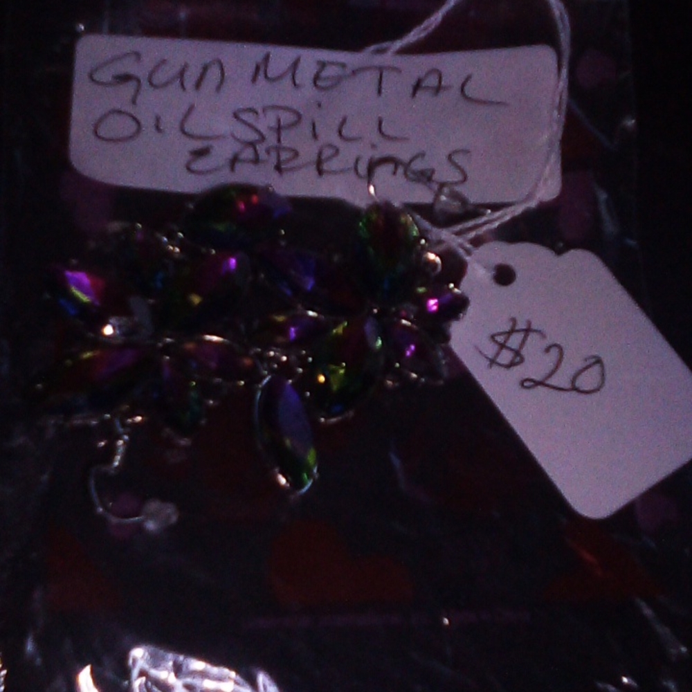 METAL OIL SPILL EARRINGS